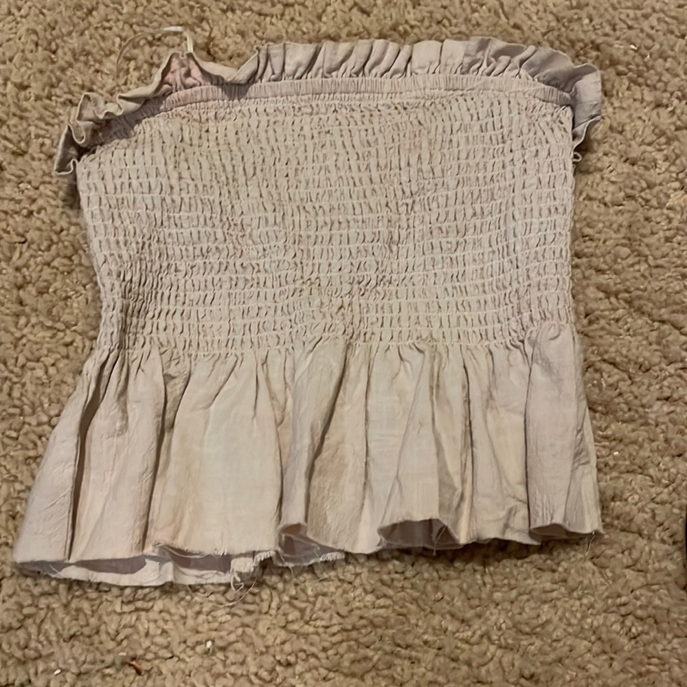Victoria and Sophia nude/cream tube top